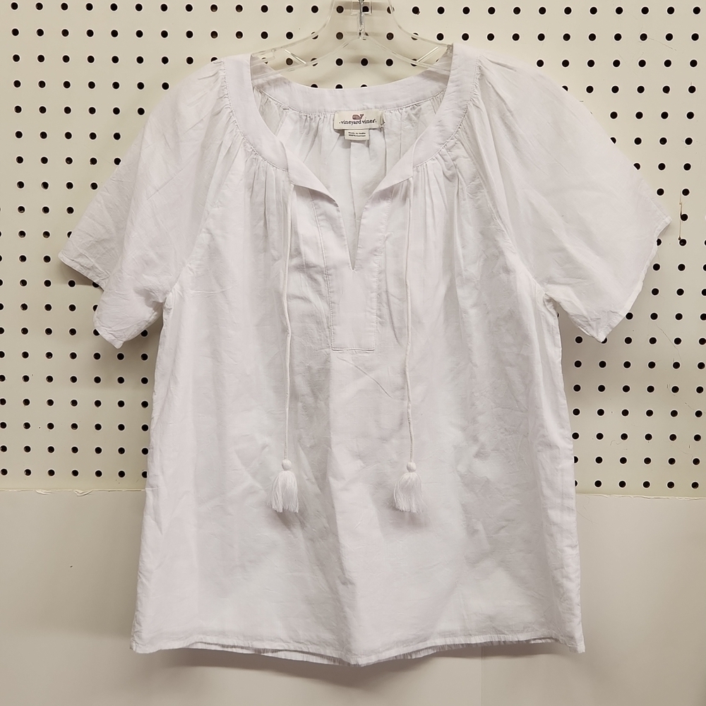 𝅺vineyard vines boho top white XS EUC